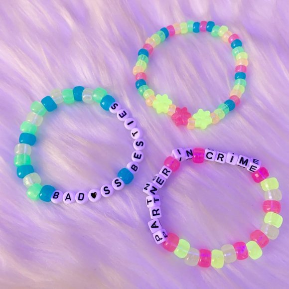 Hand Crafted Jewelry - Cotton Kandi  👽  PARTNERS IN CRIME